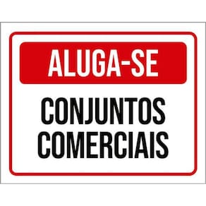 Kit 3 Placas Aluga-Se Conjuntos Comerciais