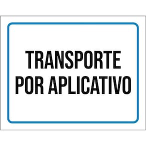 Placa Sinalização Transporte Por Aplicativo 36X46