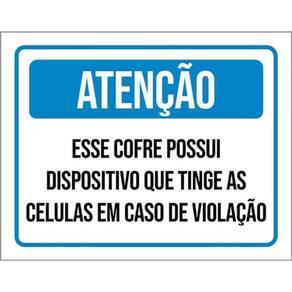 Kit 3 Placas Atenção Esse Cofrre Possui Dispositivo