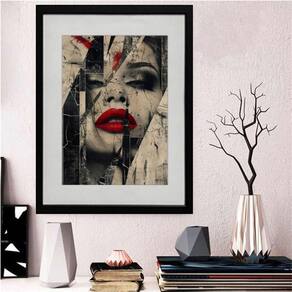 Quadro Decorativo Mulher Street Art 60X48Cm