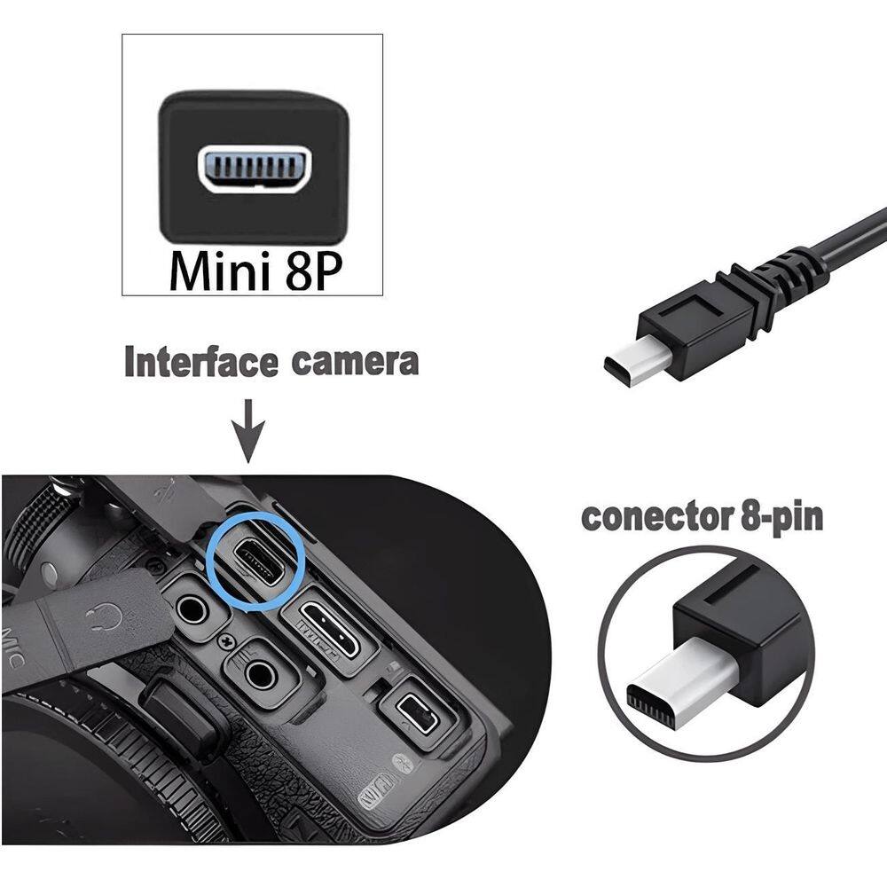 Cabo Mini-Usb 8 Pin X Usb 2.0 Para Câmeras | Casas Bahia