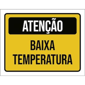 Kit 3 Placas Sinalização Atenção Baixa Temperatura