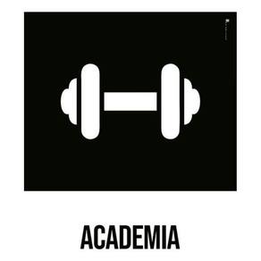 Kit 3 Placas Desenho - Academia