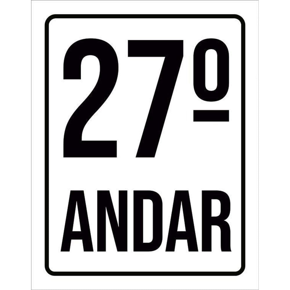 Kit 3 Placas Sinalização Ambiente Identificação 27º Andar