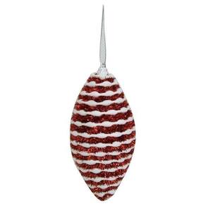 Enfeite De Natal Oval Vermelho Arvore/Mesa/Porta 13Cm