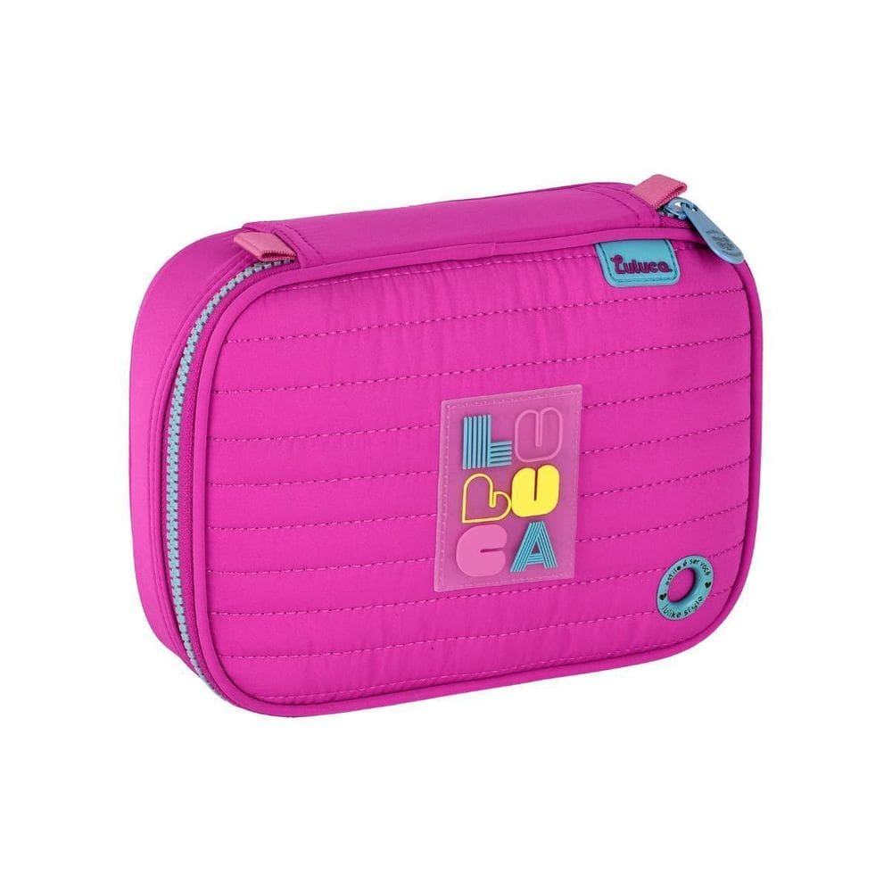 Estojo Box Luluca Meninas 100 Pens Escolar Juvenil - Rosa