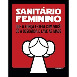 Placa De Banheiro Feminino - Princesa Rebelde 36X46
