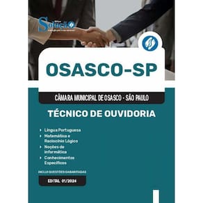 Apostila Câmara De Osasco Sp 2024 - Técnico De Ouvidoria