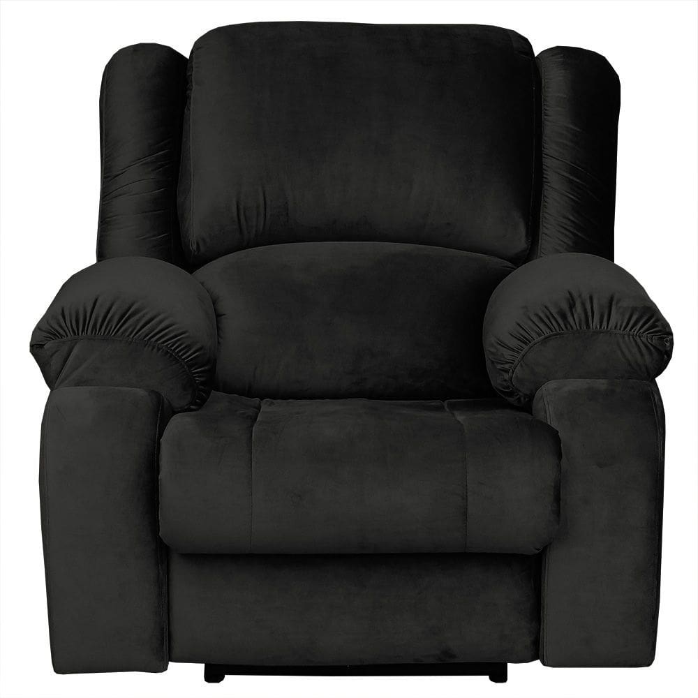 Poltrona do Papai Reclinável Elétrica Simon F05 Veludo Marrom - Lyam Decor