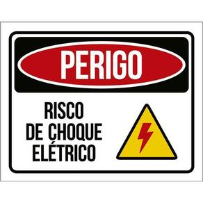 Placa Risco De Choque Elétrico - Placa De Sinalização 36X46