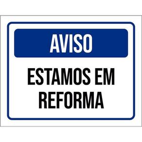 Kit 3 Placas Aviso Estamos Em Reforma