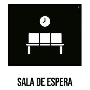 Kit 3 Placas Desenho - Sala De Espera