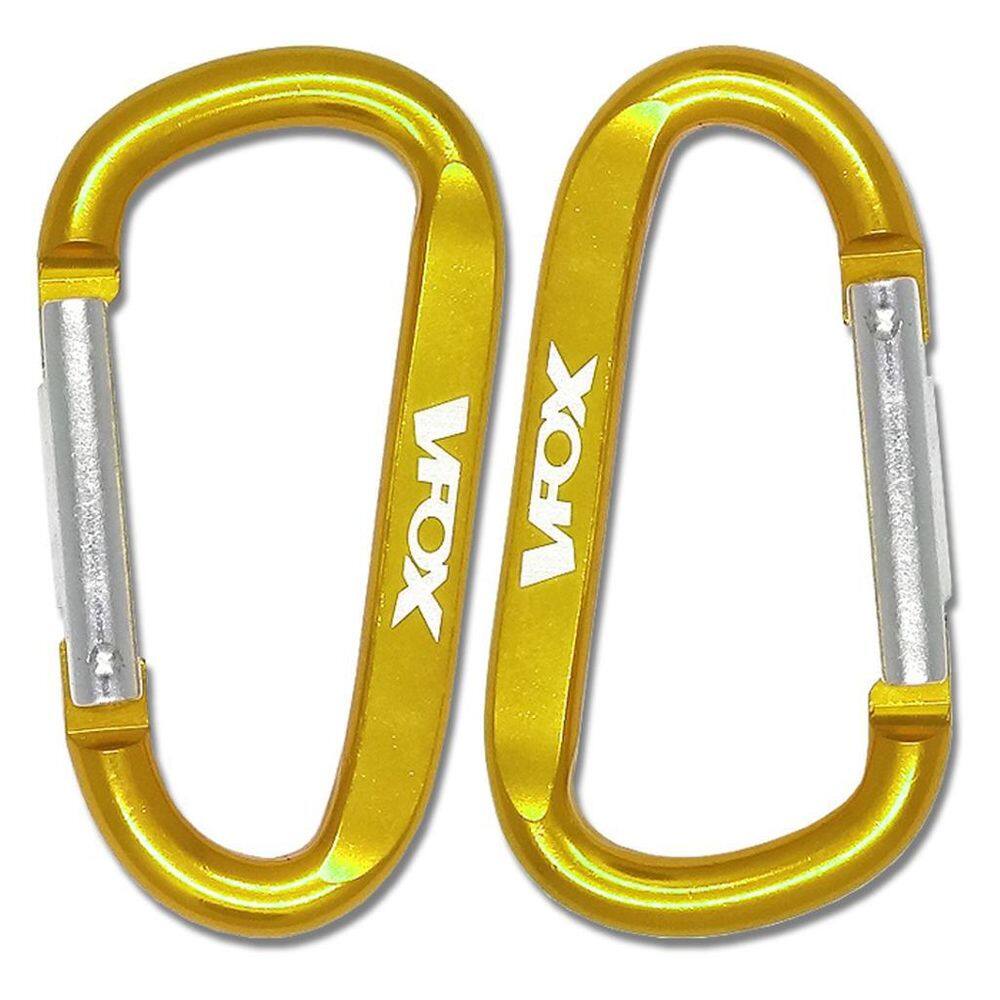 Mosquetão De Alumínio V-Fox Amarelo 2Un.