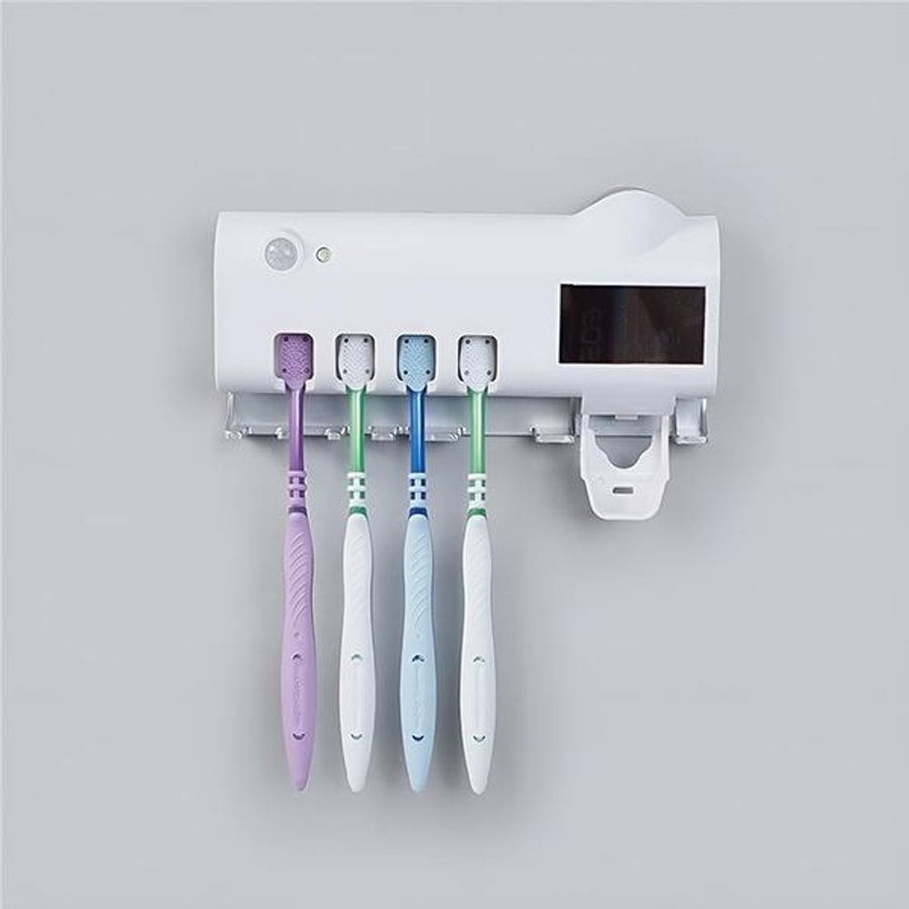 Esterilizador E Suporte Para Escova De Dente Com Luz Uv