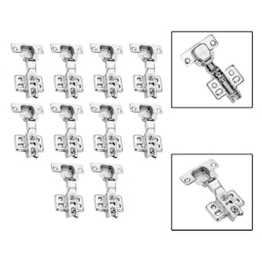 Kit 10 Dobradiças Curvas Bumper Flat 105º Anti-Impacto 35Mm