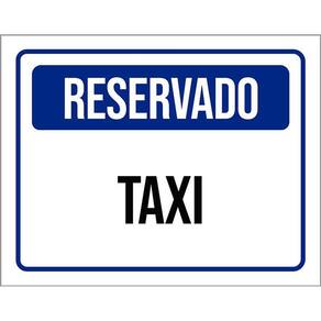 Placa De Sinalização - Reservado Taxi 36X46