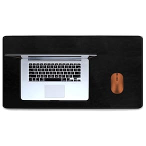 Deskpad Gamer Em Couro 100X30Cm + Porta Copo