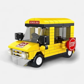 Brinquedo Blocos De Construção Carro Ônibus Escolar