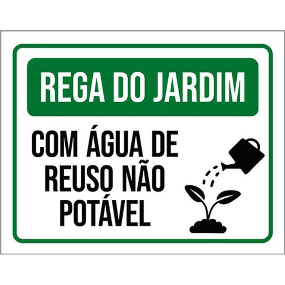 Kit 3 Placas Rega Jardim Água Reuso Não Potável