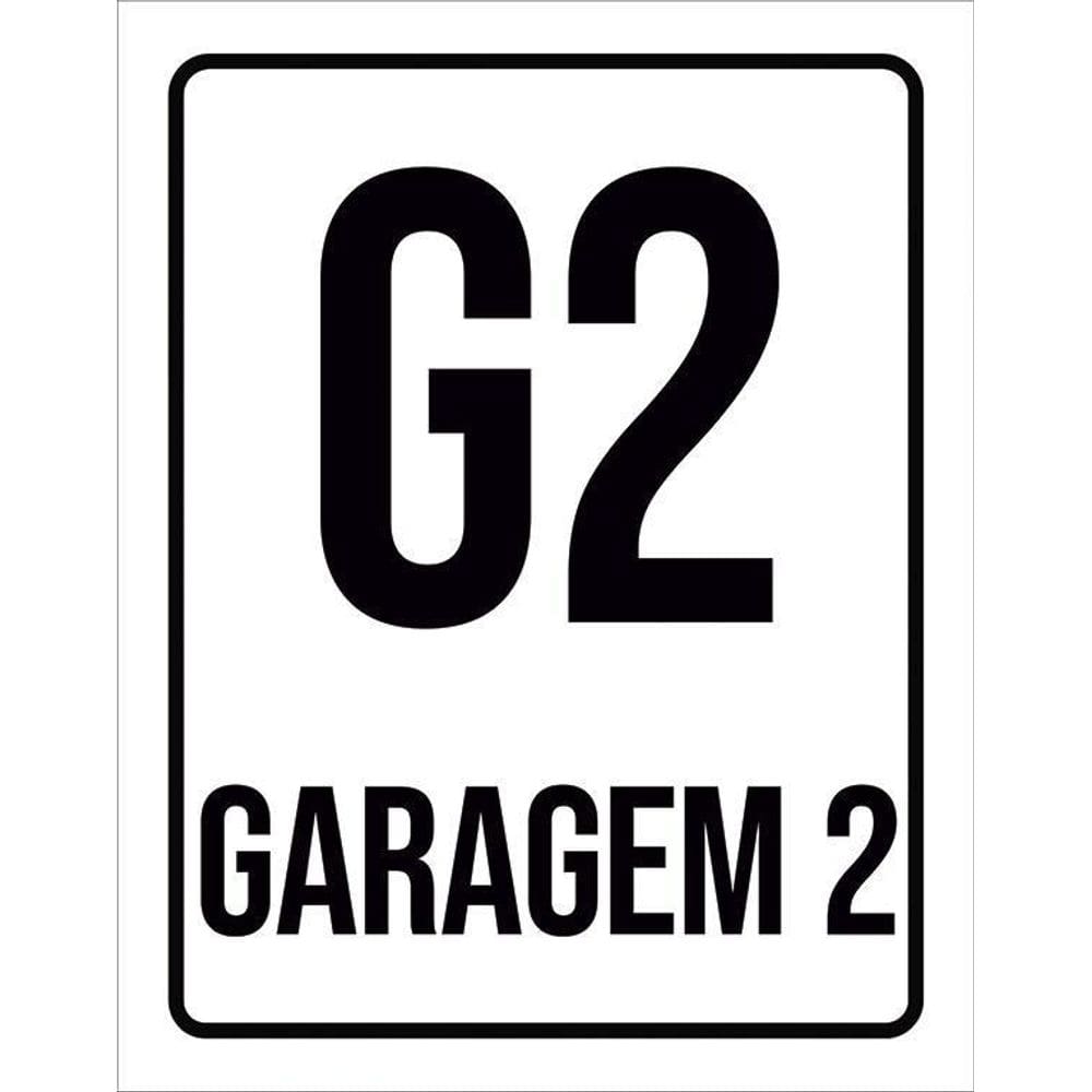 Kit 3 Placas Sinalização Ambiente Indicativo G2 Garagem 2