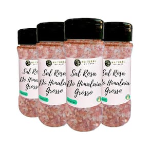 Sal Rosa Do Himalaia Fino Kit 4 Premium Pote Dosador 130G
