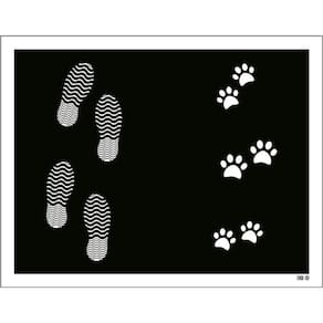 Placa Decorativa - Pegadas E Patinhas 36X46