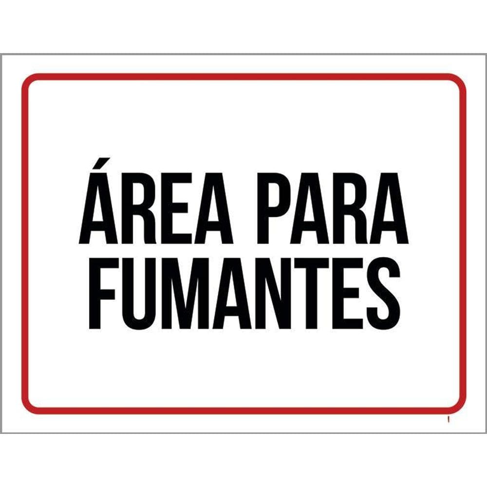 Placa De Sinalização - Área Para Fumantes 36X46