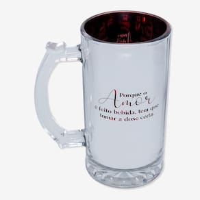 Caneca Chopp Eletrostática Amor É Feito Bebida Zonacriativa