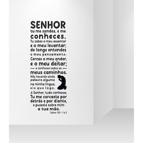 Adesivo De Parede Salmo 139 Decorar Sala Quarto E Igrejas