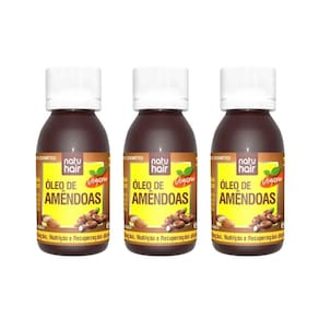 Oleo Capilar Natuhair 60Ml Amendoas - Kit Com 3Un