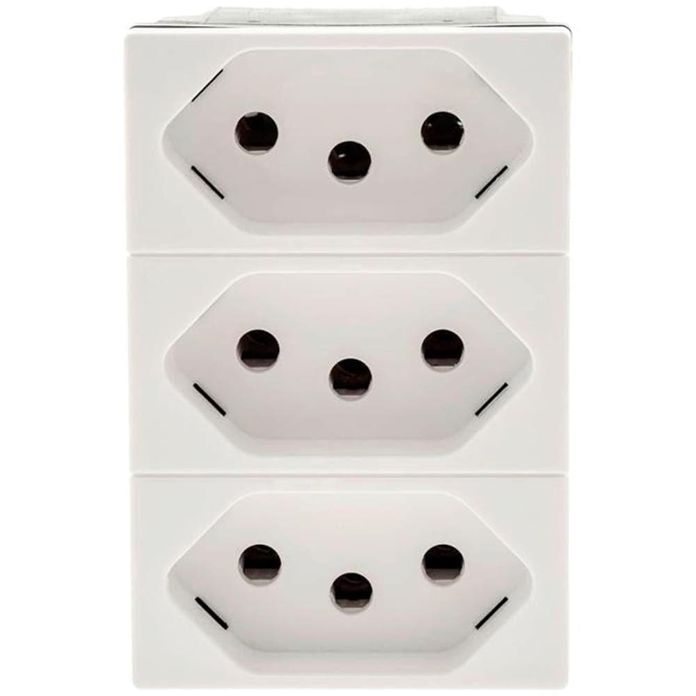 Módulo Tomada Triplex 2P+T 10A 250V B.Auto Pial Plus + BC 615043 BC Legrand