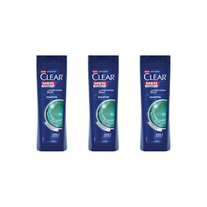 Shampoo Clear 400Ml Limpeza Diaria 2 Em 1 - Kit Com 3Un