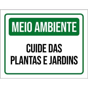 Kit 3 Placas Meio Ambiente Cuide Das Plantas E Jardins