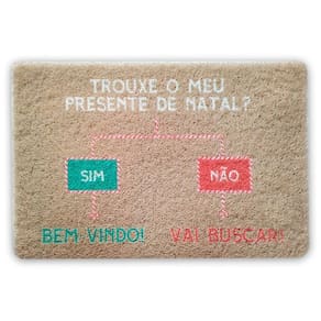 Tapete Natalino Decorativo 38X58Cm Vinil Trouxe Meu Presente