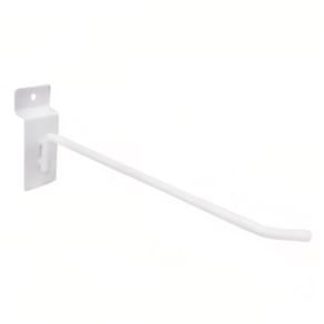 Kit 100 Gancho Painel Canaletado Expositor Branco 30Cm