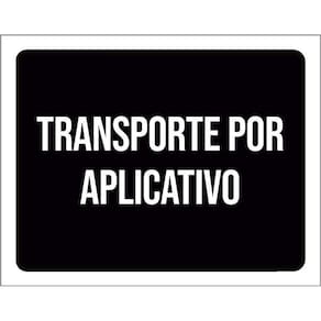 Placa Sinalização - Transporte Por Aplicativo Ml3820 36X46