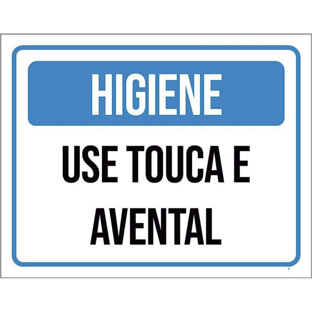 Placa Higiene Use Touca E Avental 36X46