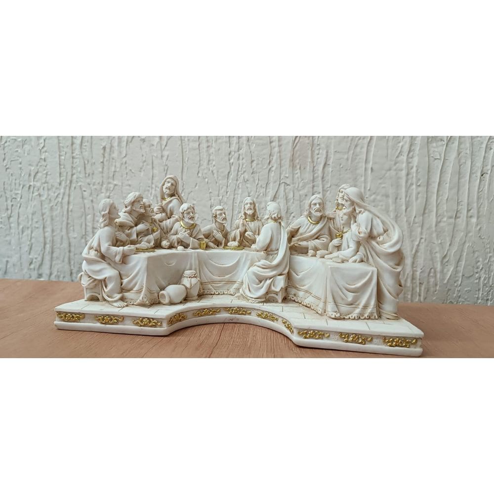 Santa Ceia Mesa De Natal Marfim Decoração Para Natal 23Cm