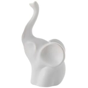 Escultura Elefante Cinza 9.5X18X7.5Cm Cerâmica