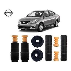 4 Kit Coxim Batente Dianteiro Traseiro Nissan Versa 2011 2012 2013 2014