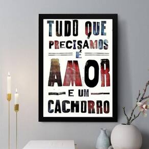 Quadro Decorativo Tudo Que Precisamos É 45X34Cm - Com Vidro