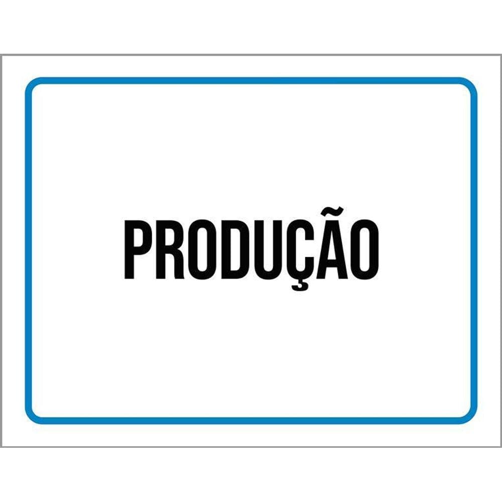 Placa Ambiente Sinalização Setor Produção 36X46