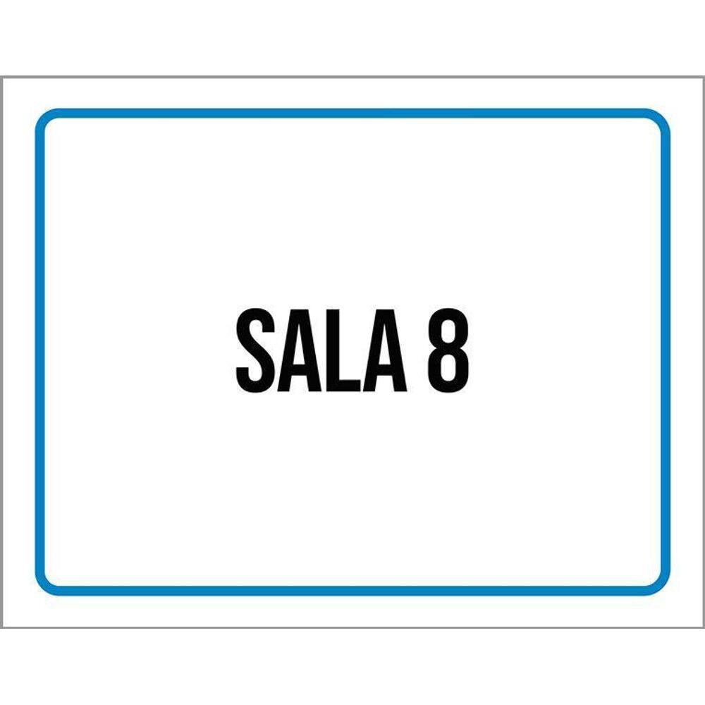 Kit 3 Placas Ambiente Sinalização Setor Sala 8