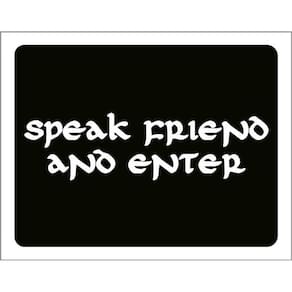 Placa Decorativa - Speak Friend And Enter 36X46