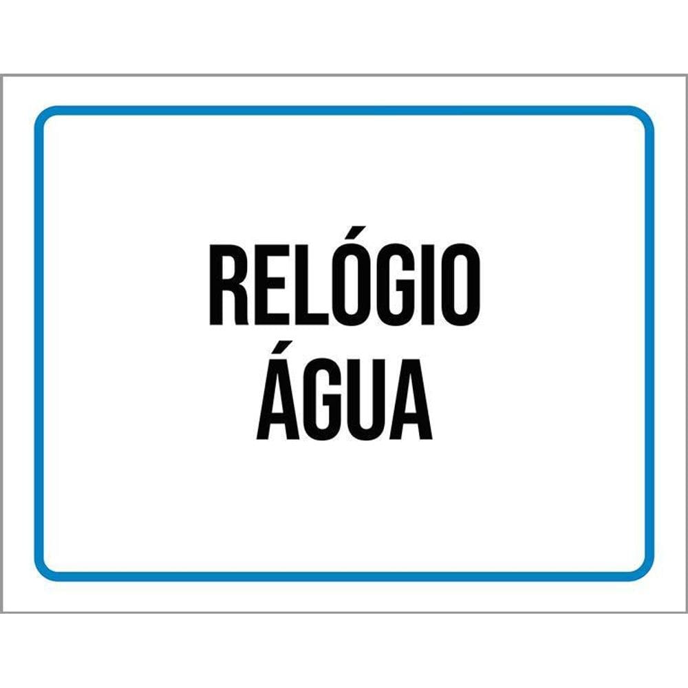 Kit 3 Placas Ambiente Sinalização Setor Relógio Água