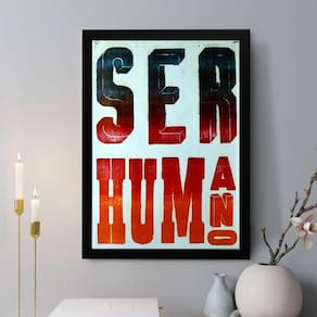 Quadro Decorativo Ser Humano 24X18Cm - Com Vidro