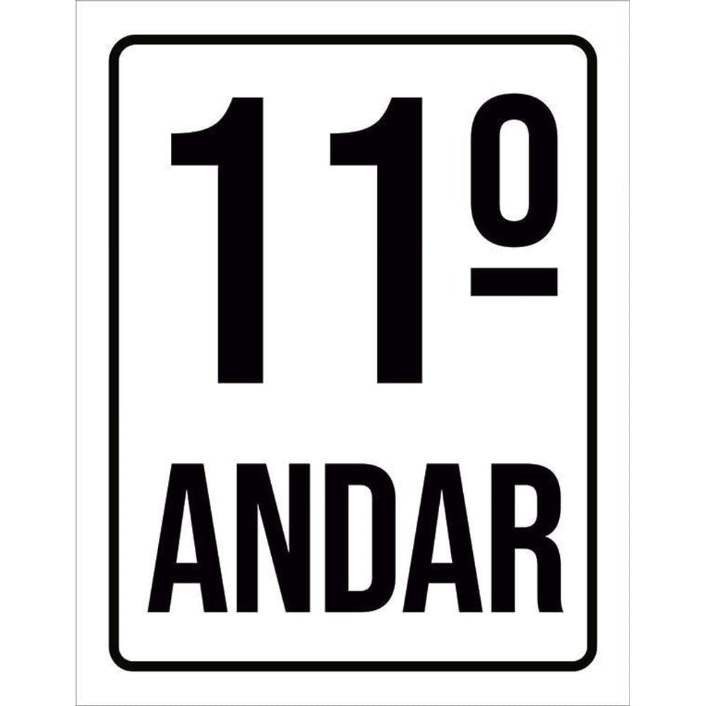 Placa Sinalização Ambiente Identificação 11º Andar 36X46