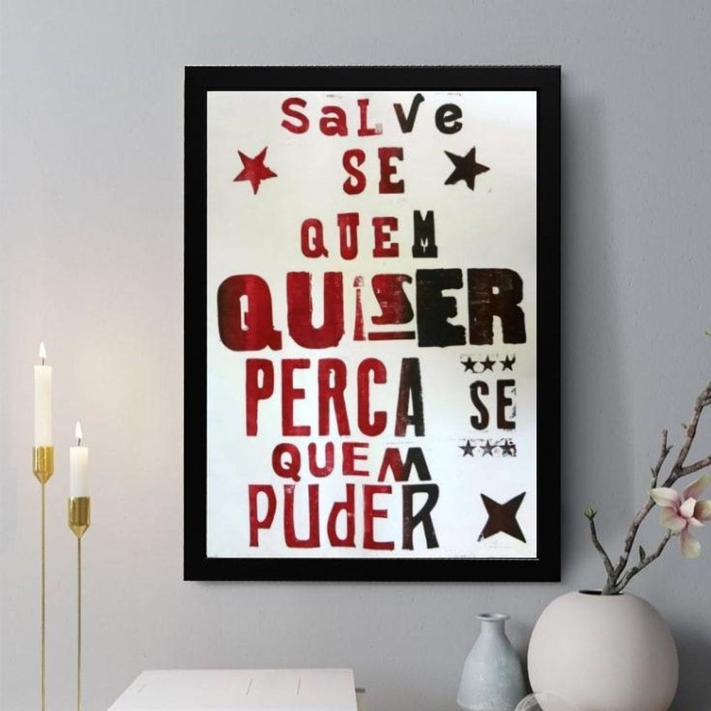 Quadro Decorativo Salve-Se Quem Quiser 33X24Cm - Com Vidro
