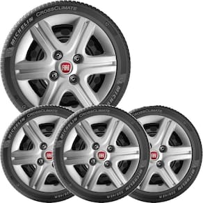Kit 4X Calota Fiat Palio Mille Fire Aro 13 Com Emblema 080Cb