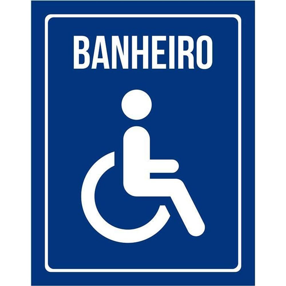 Placa De Banheiro - Acessibilidade Deficiente 36X46